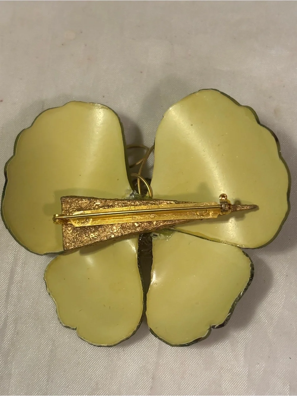 Vg Fabrice Paris Resin Butterfly Brooch